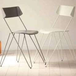 Viadurini Living Moderne Stühle-Handgefertigter Küchenstuhl aus Holz und Edelstahl Made in Italy - Granada