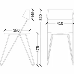 Viadurini Living Moderne Stühle-Handgefertigter Küchenstuhl aus Holz und Edelstahl Made in Italy - Granada