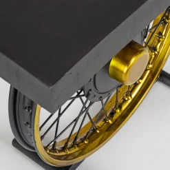 Viadurini Living Moderne Couchtische-Handgefertigter und industrieller Couchtisch aus Stahl und Mangoholz - Corvino