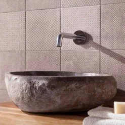 Viadurini Bathroom Steinwaschbecken-Handgefertigtes Arbeitsplattenwaschbecken in Pietra di Fiume - Aurea