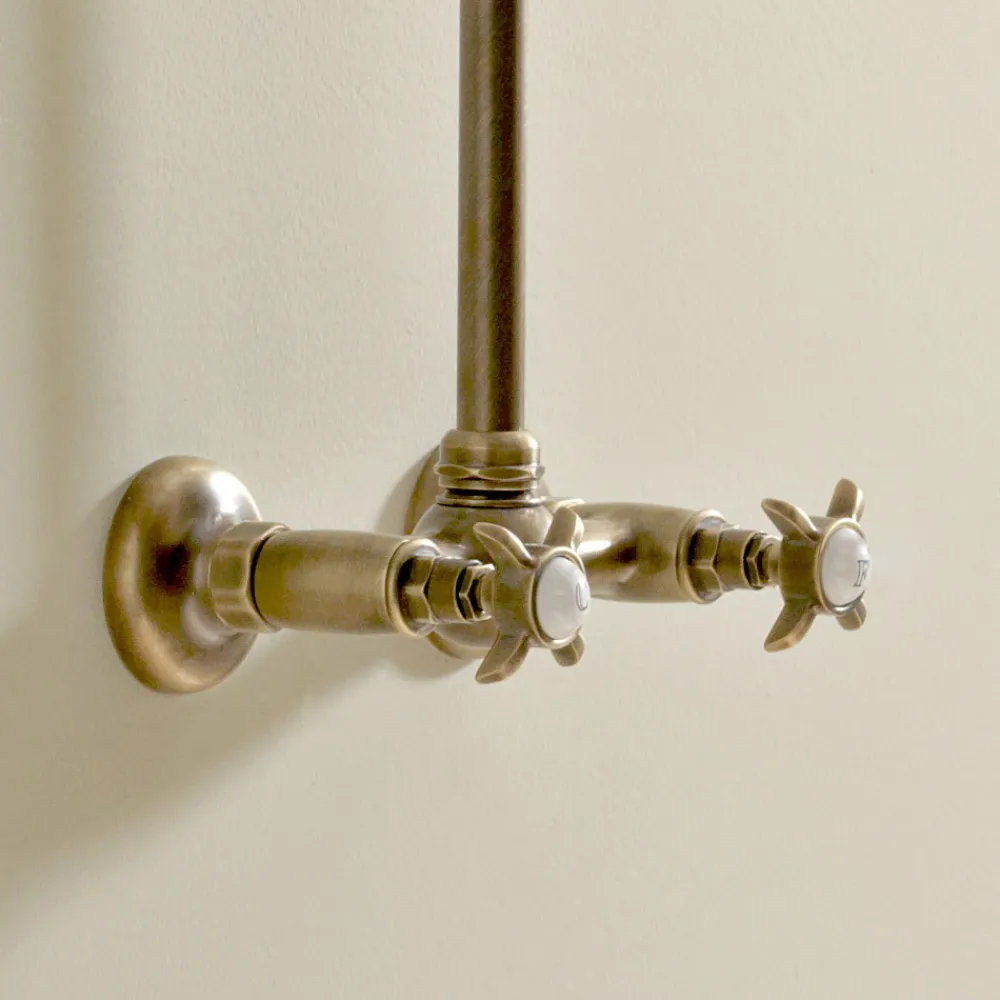 Viadurini Taps Duschsäulen-Handgefertigtes Messing-Duschkopfset im klassischen Stil - Miriano