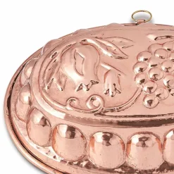 Viadurini Kitchen Küchenzubehör-Handgemachte ovale Kuchenform aus verzinntem Kupfer mit Made in Italy Dekoration - Gianfilippo