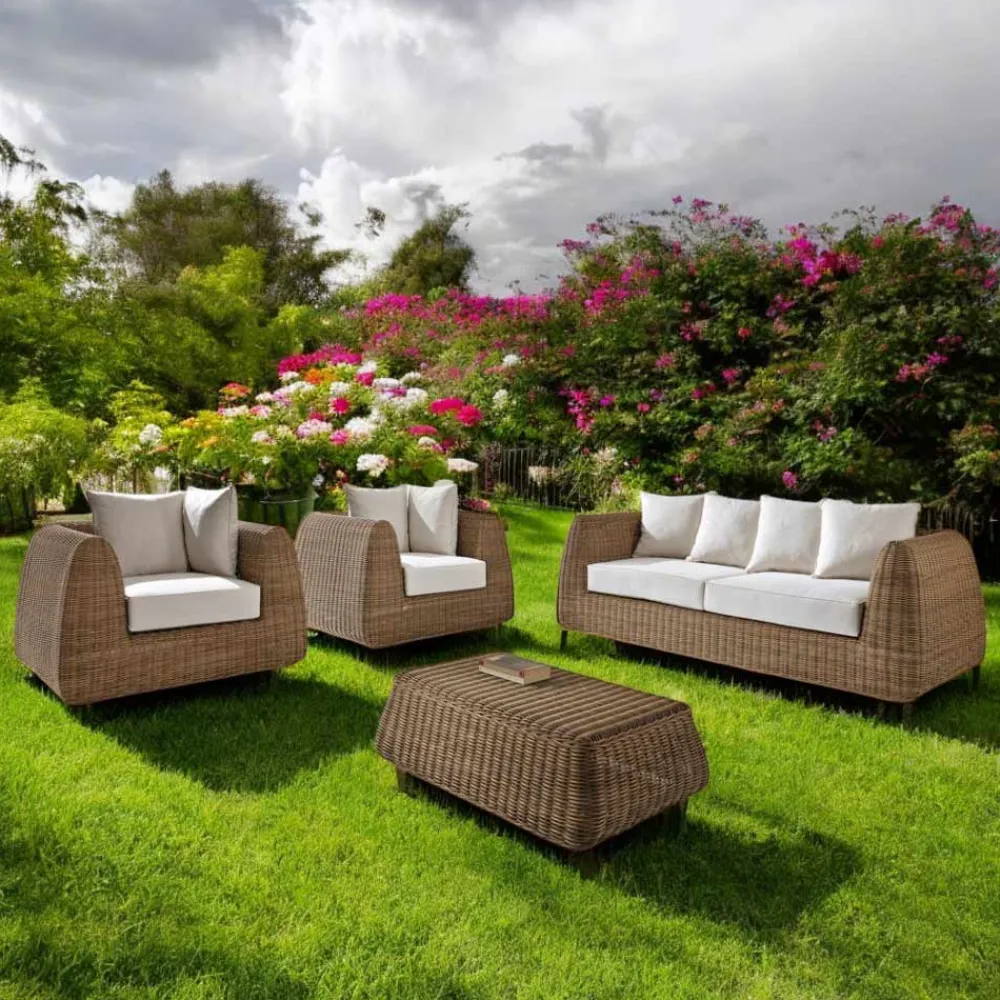 Viadurini in the Garden Garten Lounge Set-Handgewebtes Gartenset aus Polyrattan – Charlie