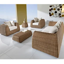 Viadurini in the Garden Garten Lounge Set-Handgewebtes Gartenset aus Polyrattan – Charlie