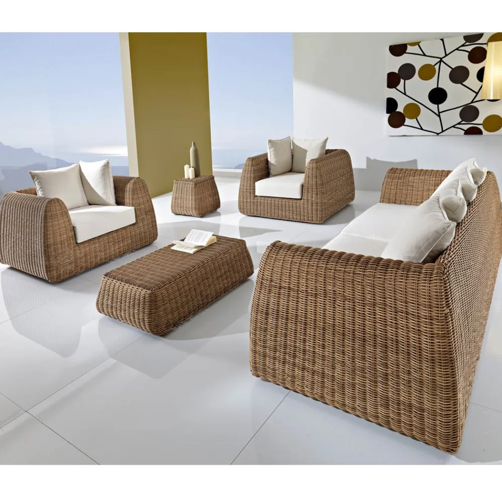 Viadurini in the Garden Garten Lounge Set-Handgewebtes Gartenset aus Polyrattan – Charlie