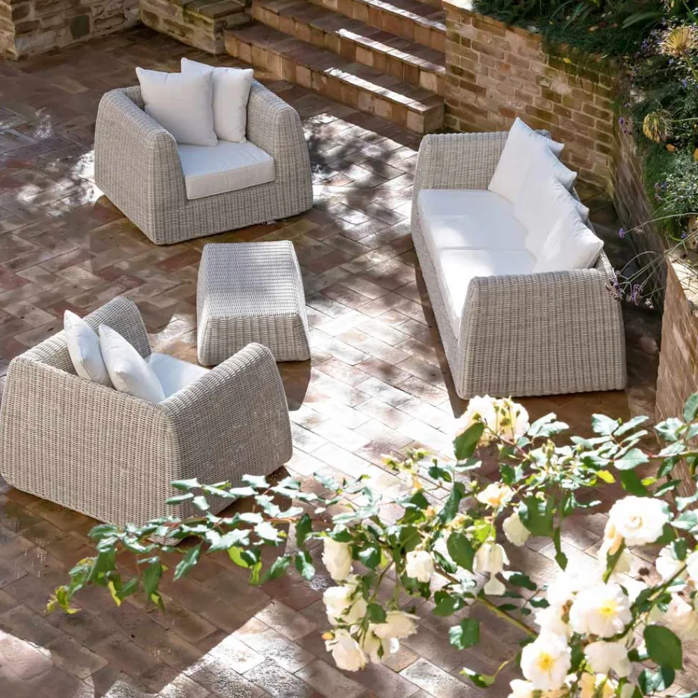 Viadurini in the Garden Garten Lounge Set-Handgewebtes Gartenset aus Polyrattan – Charlie