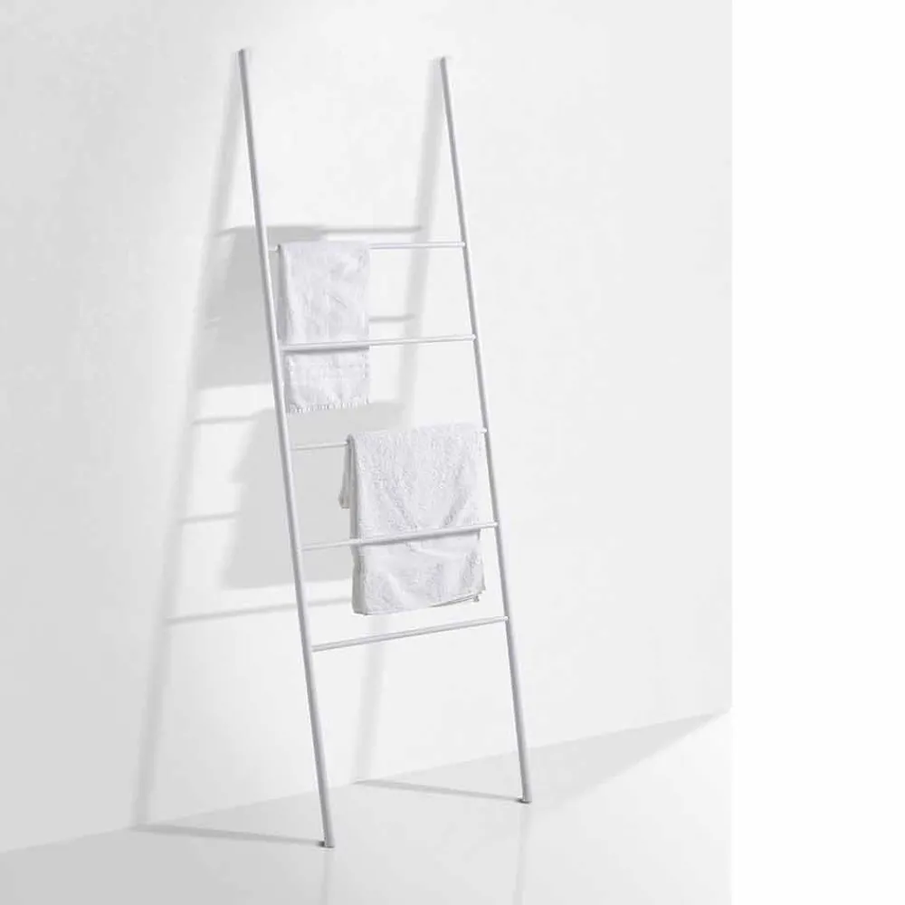 Viadurini Bathroom Badetuchhalter-Handtuchleiter in modernem Design aus weißem oder schwarzem Metall - Oppalà