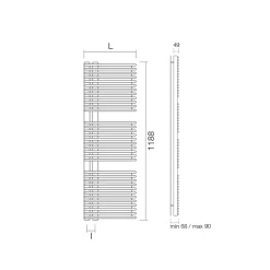 Viadurini Radiators Hybrid Heizkörper-Handtuchwärmer aus Kohlenstoffstahl mit gemischtem System – Erdnüsse