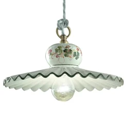 Ferroluce Pendelleuchten Vintage-Handverzierte Keramik-Pendelleuchte - Rom