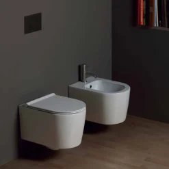 Viadurini Bathroom Wc-Hangende Toilettenschüssel aus Keramik, Design Shine Square, Italy