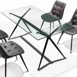 Viadurini Living Ausziehbare Esstische-Hartglas Tisch in modernem Design Thor