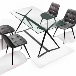 Viadurini Living Ausziehbare Esstische-Hartglas Tisch in modernem Design Thor