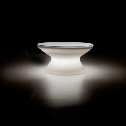 Viadurini in the Garden Lichtmöbel-Heller Couchtisch im Freien aus Polyethylen und weißem HPL Made in Italy - Desmond