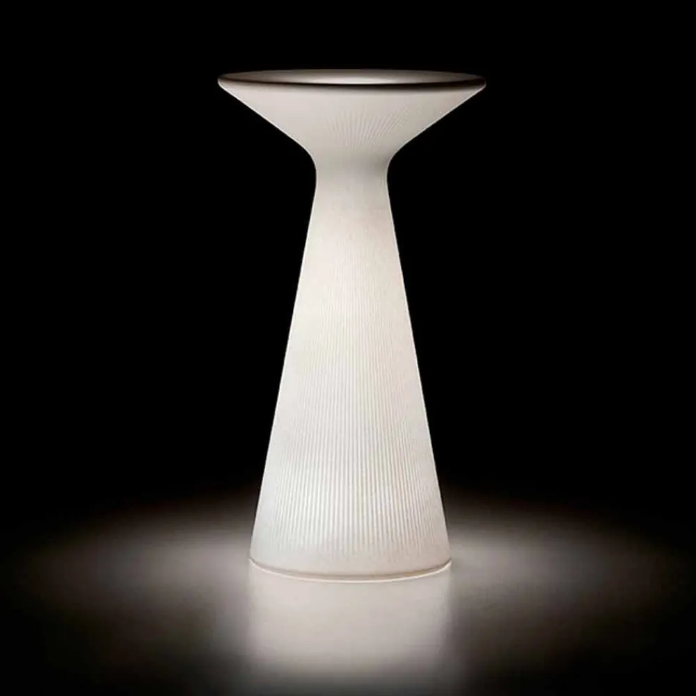 Viadurini in the Garden Lichtmöbel-Heller Couchtisch im Freien aus weißem Polypropylen Made in Italy - Desmond