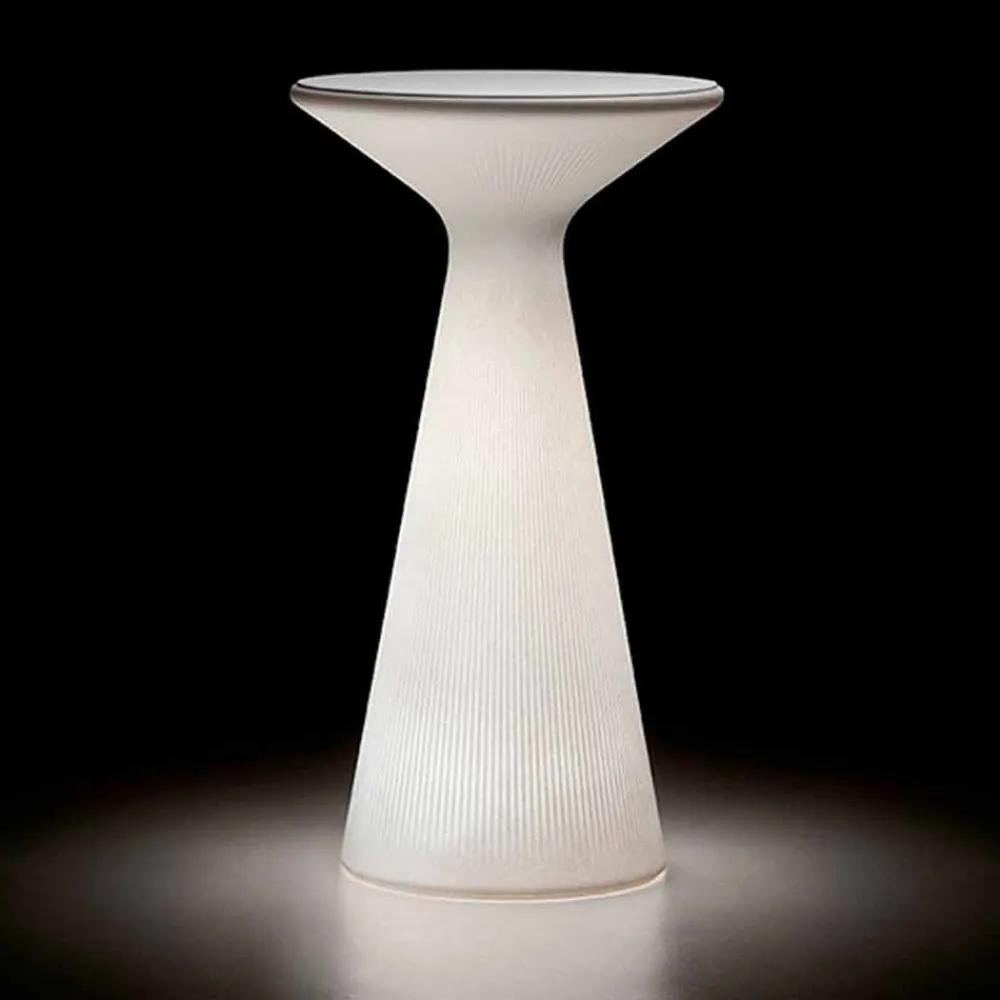 Viadurini in the Garden Lichtmöbel-Heller Couchtisch im Freien mit runder Platte aus HPL Made in Italy - Desmond