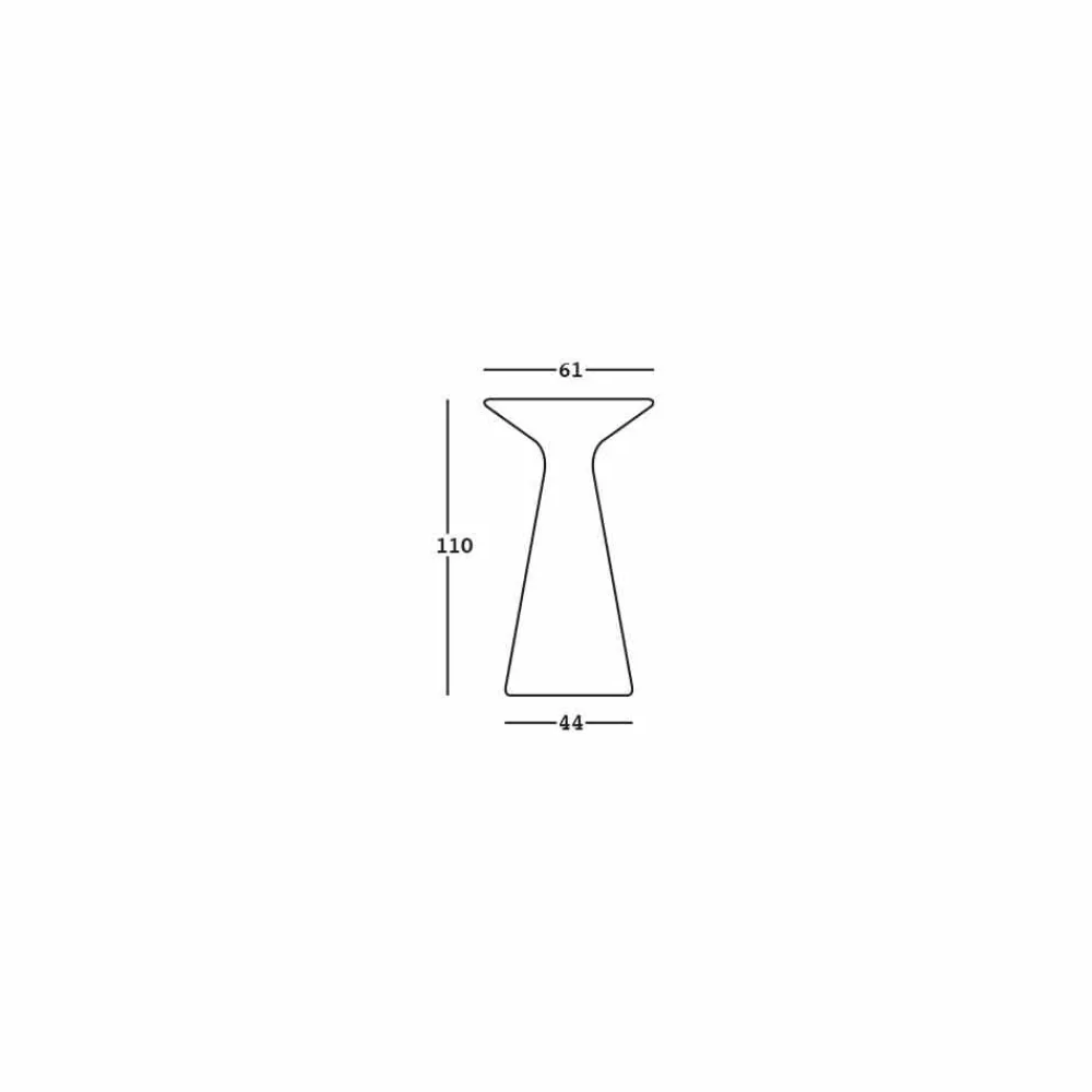 Viadurini in the Garden Lichtmöbel-Heller Couchtisch im Freien mit runder Platte aus HPL Made in Italy - Desmond