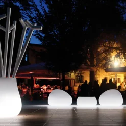 Viadurini in the Garden Lichtmöbel-Heller runder Garten-Couchtisch aus Polyethylen Made in Italy - Tibaldo