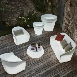 Viadurini in the Garden Lichtmöbel-Helles Gartensofa aus Polyethylen mit LED Made in Italy - Juli