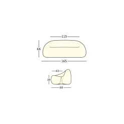 Viadurini in the Garden Lichtmöbel|Gartensofas-Helles Outdoor-Sofa mit LED-Licht aus Polyethylen Made in Italy - Ervin