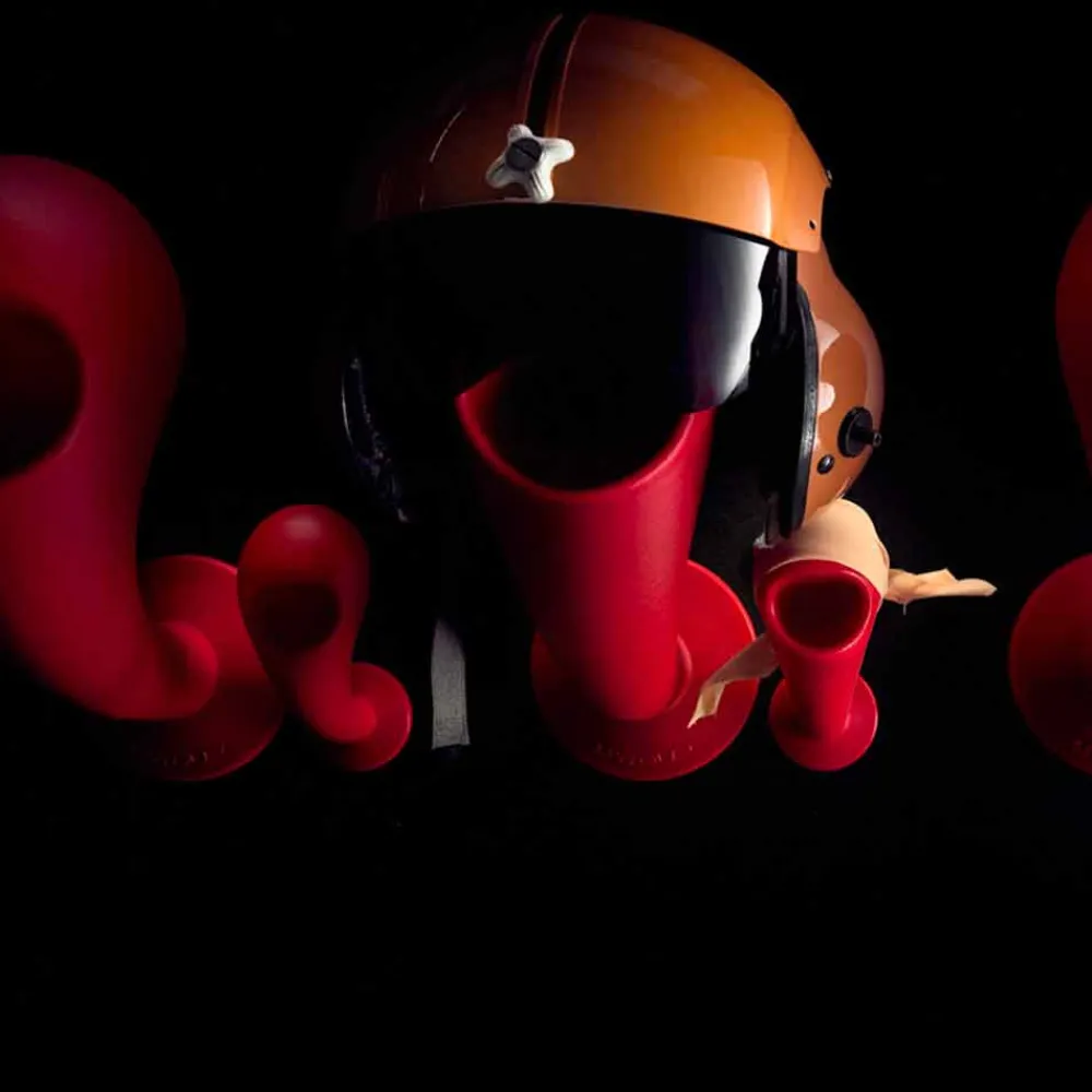 Myyour Wandgarderobe-Helmhalter oder farbiger Wandhalter, 6 Stück - Crazy Head von