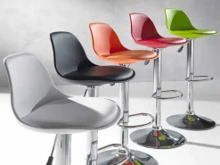 Viadurini Living Barhocker-Höhenverstellbar Hocker aus Kunsteleder, modernes Design - Rosa