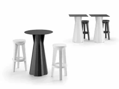 Viadurini in the Garden Outdoor Hocker-High Design Barhocker aus Polyethylen Made in Italy - Tinuccia