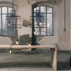 Viadurini Lighting Designer Pendelleuchten-Hängelampe 3 Leuchten in Weiß oder Naturmetall - Stylus