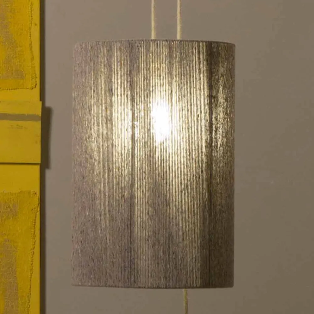 Viadurini by Sideform Moderne Stehlampen|Moderne Pendelleuchten-Hängelampe / Stehlampe aus Messing und Wolle made in Italy Evita