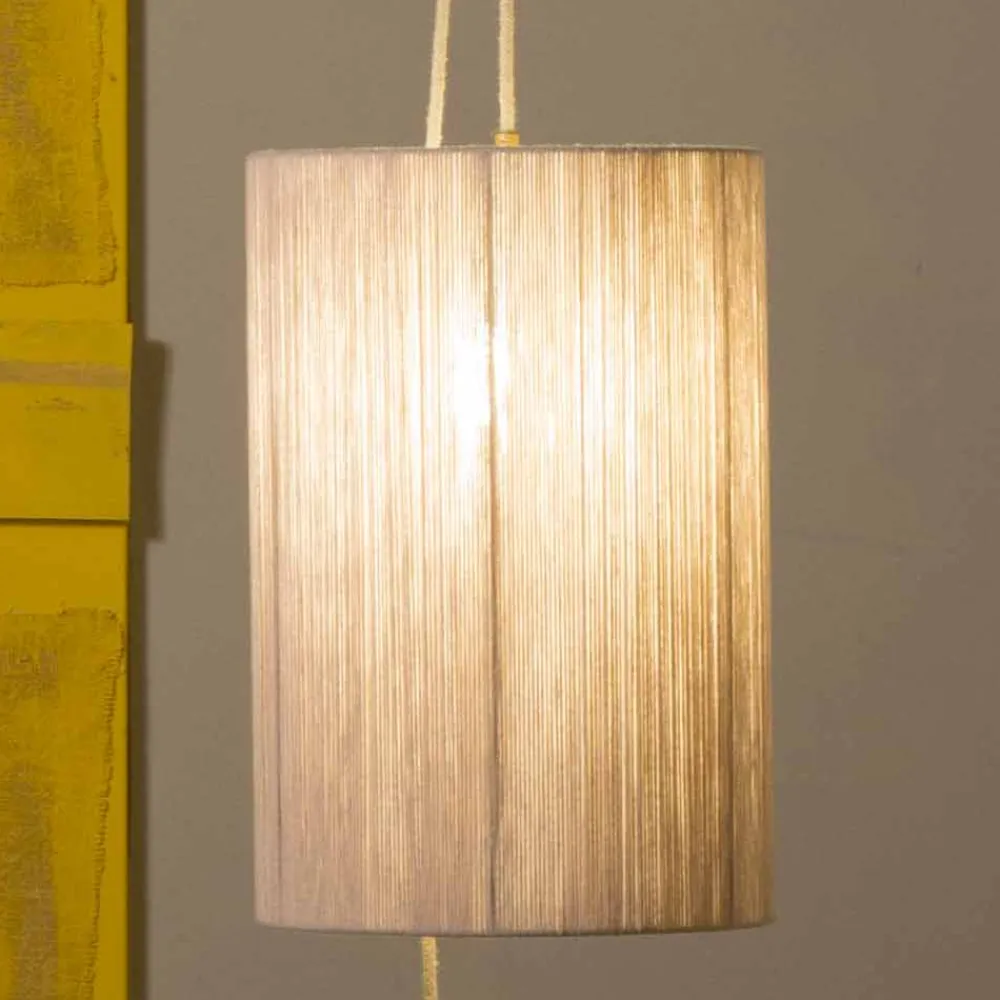 Viadurini by Sideform Moderne Stehlampen|Moderne Pendelleuchten-Hängelampe / Stehlampe aus Messing und Wolle made in Italy Evita