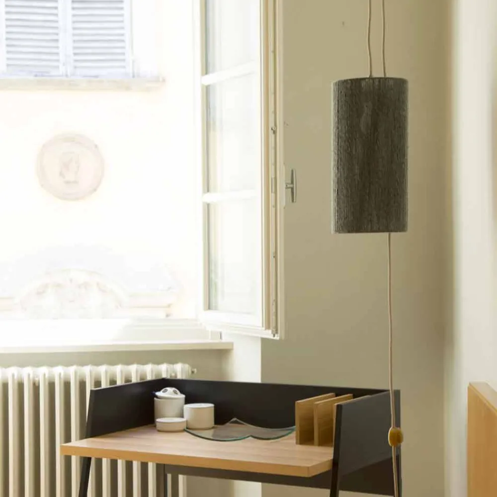 Viadurini by Sideform Moderne Stehlampen|Moderne Pendelleuchten-Hängelampe / Stehlampe aus Messing und Wolle made in Italy Evita