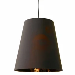 Viadurini Lighting Designer Pendelleuchten-Hängelampe aus anthrazitfarbenem Leinen mit internem Designdruck 2 Größen - Bramosia