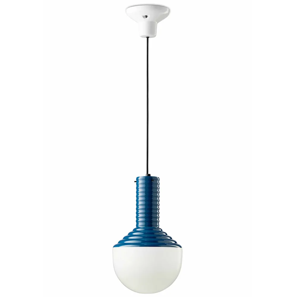 Ferroluce Moderne Pendelleuchten-Hängelampe aus bemaltem Glas, hergestellt in Italien – Selaron