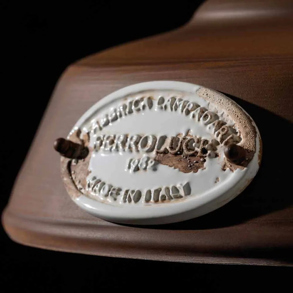 Ferroluce Pendelleuchten Vintage-Hängelampe aus Eisen und Keramik Teresa