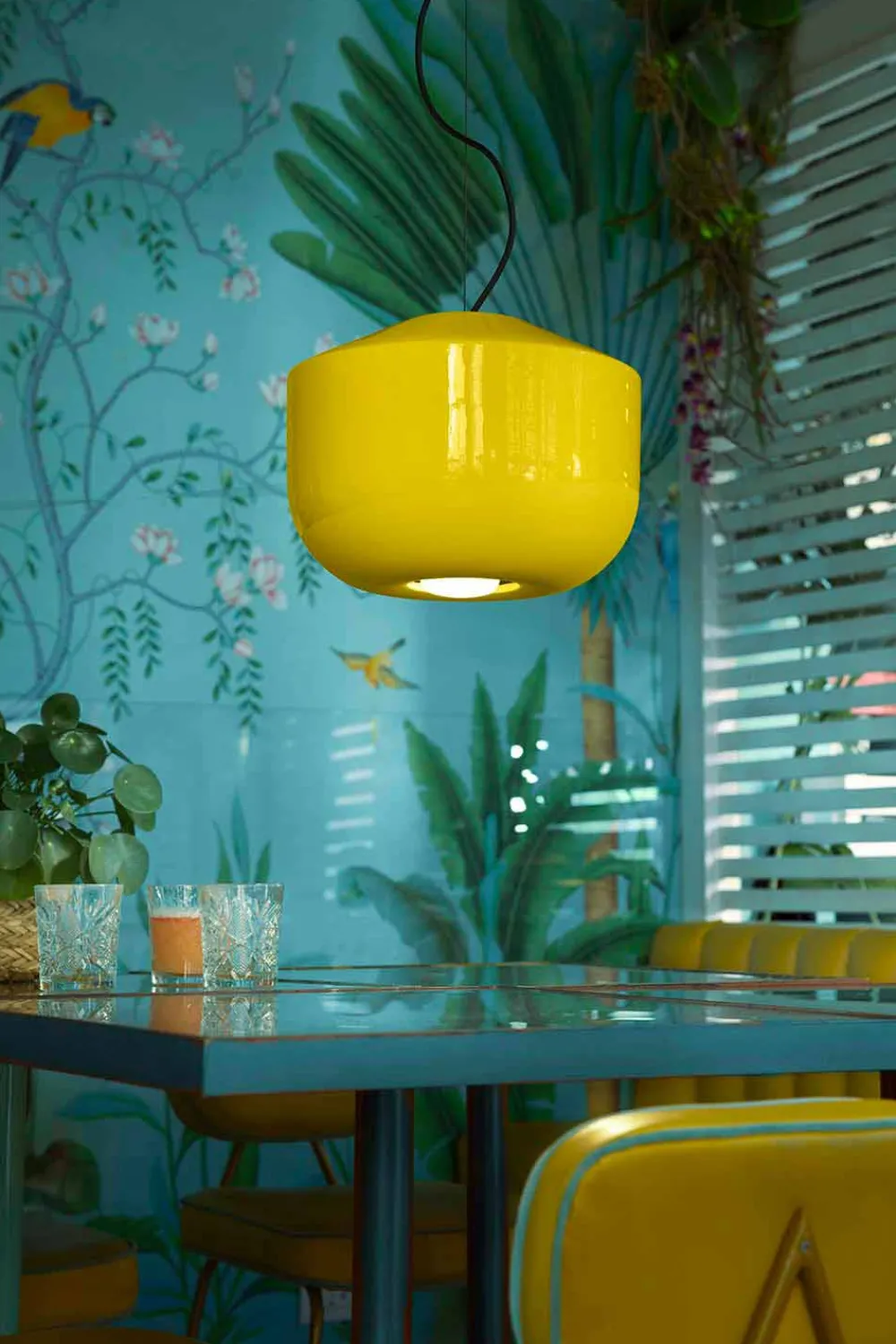 Ferroluce Moderne Pendelleuchten-Hängelampe aus farbiger Keramik Made in Italy - Bellota