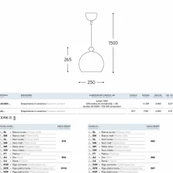 Aldo Bernardi Moderne Pendelleuchten-Hängelampe aus Keramik Gli Illustri 5 von