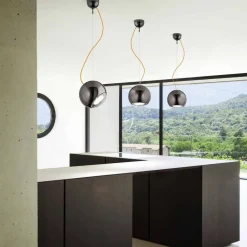 Aldo Bernardi Designer Pendelleuchten-Hängelampe aus Keramik Globo von