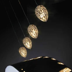 Viadurini Lighting Designer Pendelleuchten-Hängelampe aus Kristall und Stahl eiförmig Egg