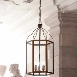 Aldo Bernardi Pendelleuchten Vintage-Hängelampe aus Messing und Glas Turandot von