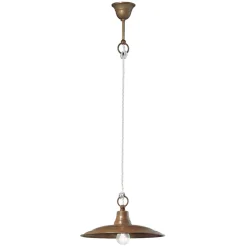 Viadurini Lighting Pendelleuchte Industrial-Hängelampe aus Messing und Kupfer, hergestellt in Italien – Schnecke