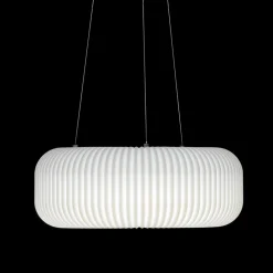 Viadurini Lighting Designer Pendelleuchten-Hängelampe aus Polyethylen mit 3 Metallkabeln - Scheibe