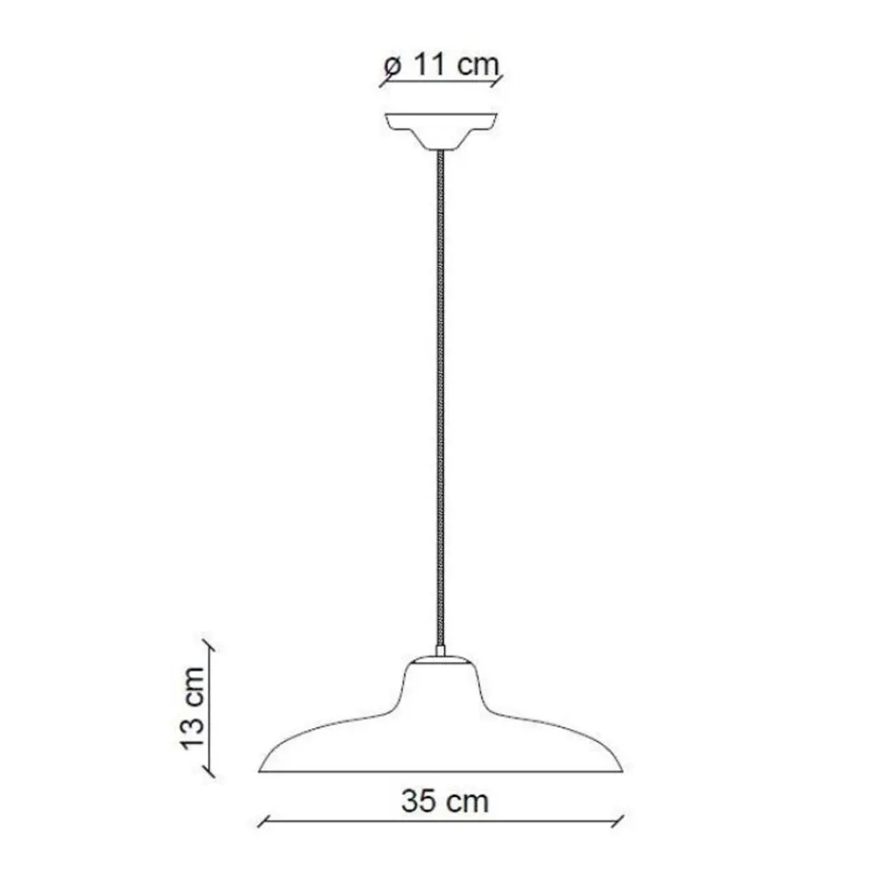 Ferroluce Pendelleuchte Industrial-Hängelampe aus schwarzer Keramik und Eisen im industriellen Vintage-Design - Bew