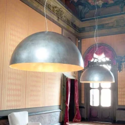 Aldo Bernardi Moderne Pendelleuchten-Hängelampe aus Stahl Moonlight klein von