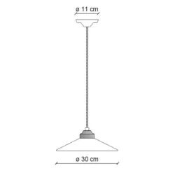 Ferroluce Pendelleuchte Industrial-Hängelampe Handgefertigte Keramik und antikes Vintage-Messing - Farben