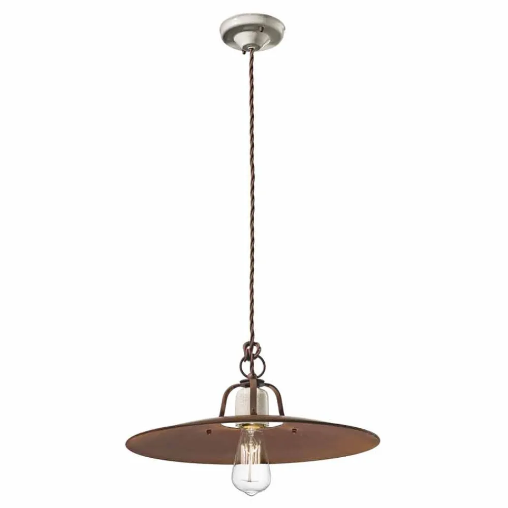 Ferroluce Pendelleuchten Vintage-Hängelampe im Industrial Design von