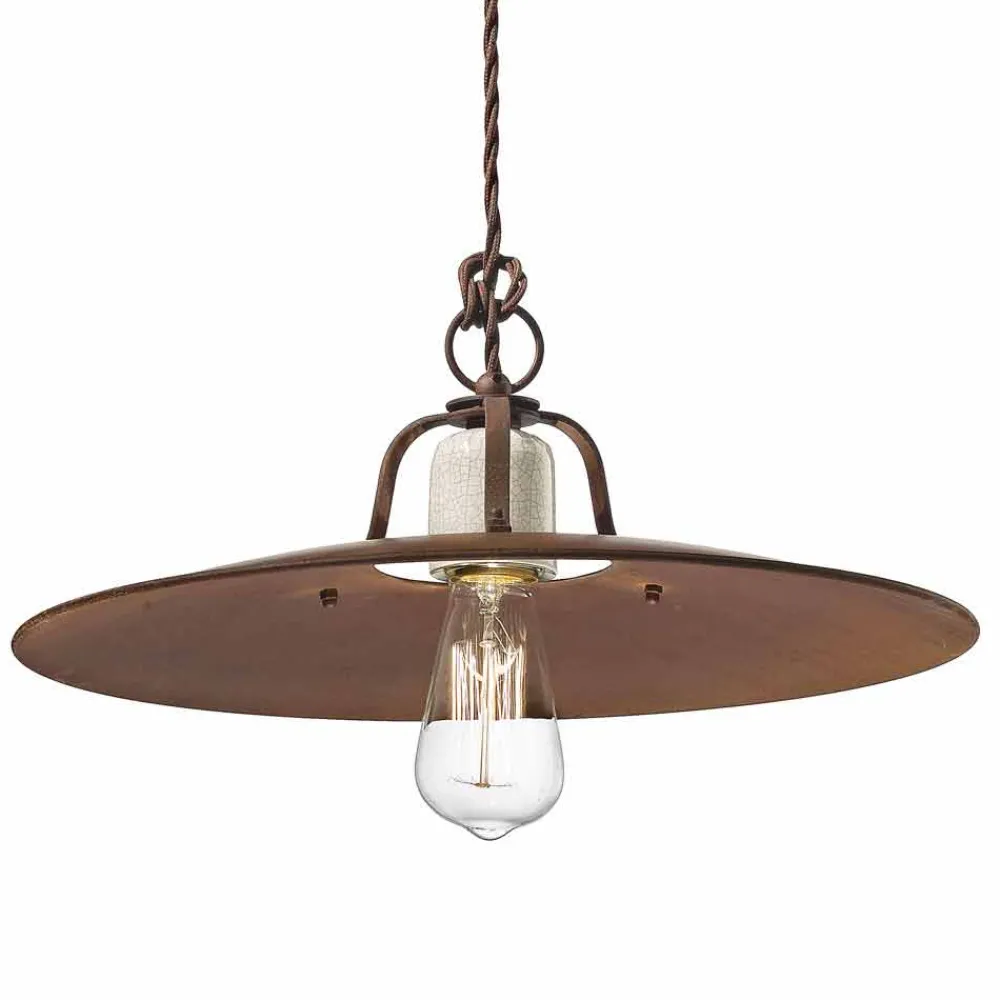 Ferroluce Pendelleuchten Vintage-Hängelampe im Industrial Design von