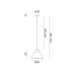 Il Fanale Pendelleuchten Vintage-Hängelampe im Industrial Design Loft Klein
