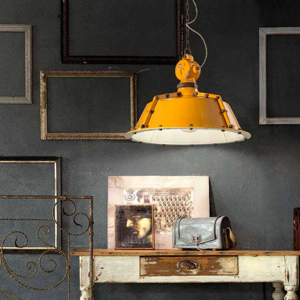 Ferroluce Pendelleuchten Vintage-Hängelampe im Industrial Vintage Design Jillian