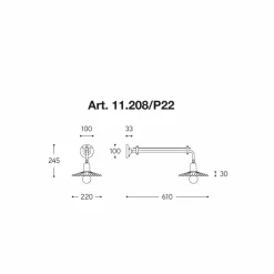 Aldo Bernardi Vintage Wandleuchten-Hängelampe in modernem Design Civetta