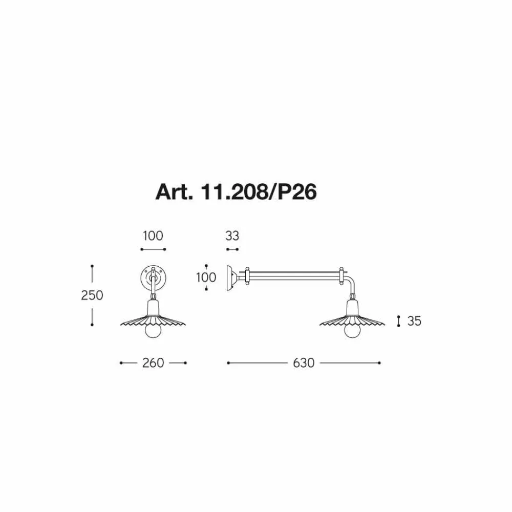 Aldo Bernardi Vintage Wandleuchten-Hängelampe in modernem Design Civetta
