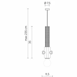 Viadurini Lighting Designer Pendelleuchten-Hängelampe in Weiß, Anthrazit oder Gold Metall 2 Größen - Mekkasmo